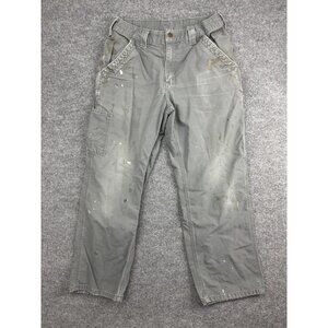 Carhartt Pants Mens 32x30 Gray B151 Canvas Work Dungaree Loose Original Fit